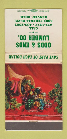 Matchbook Cover - Odds and Ends Lumber Denver Colorado WEAR 30 Strike