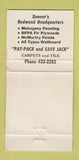 Matchbook Cover - Odds and Ends Lumber Denver Colorado WEAR 30 Strike