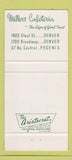 Matchbook Cover - Miller's Cafeteria Denver Colorado Phoenix AZ 30 Strike