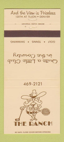 Matchbook Cover - The Ranch Denver Colorado 30 Strike