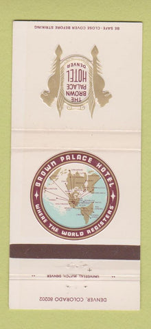 Matchbook Cover - Brown Palace Hotel Denver Colorado 30 Strike