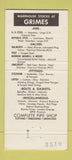 Matchbook Cover - Grimes Pipe and Supply Denver Colorado 30 Strike