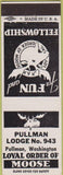 Matchbook Cover - Matchbook Cover Moose Lodge Pullman WA