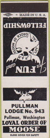 Matchbook Cover - Matchbook Cover Moose Lodge Pullman WA