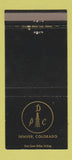 Matchbook Cover - Denver Petroleum Club Colorado 30 Strike