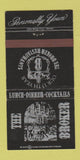 Matchbook Cover - The Broker Restaurant Denver Colorado Aurora 30 Strike