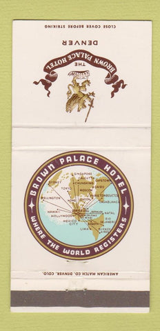 Matchbook Cover - Brown Palace Hotel Denver Colorado 30 Strike