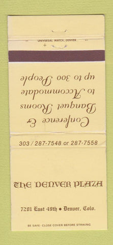 Matchbook Cover - The Denver Plaza Colorado hote 30 Strike