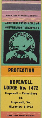 Matchbook Cover - Matchbook Cover Moose Lodge Hopewell VA