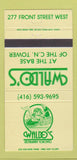 Matchbook Cover - Waldo's Restaurant Toronto ON 30 Strike