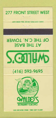 Matchbook Cover - Waldo's Restaurant Toronto ON 30 Strike