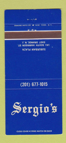 Matchbook Cover - Sergio's East Orange NJ 30 Strike