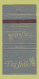Matchbook Cover - Farfallo Restaurant Dallas TX 30 Strike