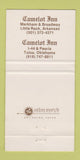 Matchbook Cover - Camelot Inn Little Rock AR Tulsa OK 30 Strike