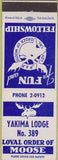 Matchbook Cover - Matchbook Cover Moose Lodge Yakima WA