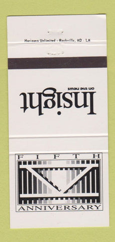 Matchbook Cover - Insight on the News Fifth Anniversary 30 Strike