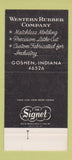 Matchbook Cover - Western Rubber Goshen IN SAMPLE 30 Strike