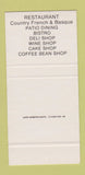 Matchbook Cover - Pioneer Boulangerie Santa Monica CA SAMPLE 30 Strike