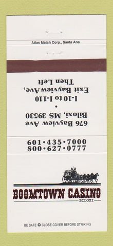 Matchbook Cover - Boomtown Casino Biloxi MS 30 Strike