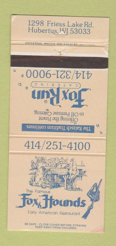 Matchbook Cover - Fox and Hounds Hubertus WI 30 Strike