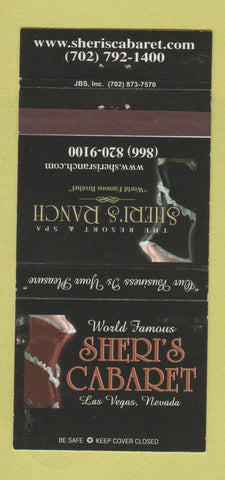Matchbook Cover - Sheri's Ranch Cabaret Las Vegas NV girlie 30 Strike