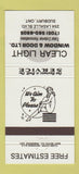 Matchbook Cover - Clear Light Window Door Sudbury ON girlie 30 Strike