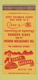 Matchbook Cover - Santa Barbara Convention Bureau girlie WEAR 30 Strike