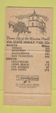 Matchbook Cover - Santa Barbara Convention Bureau girlie WEAR 30 Strike