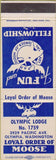 Matchbook Cover - Matchbook Cover Moose Lodge Olympia WA