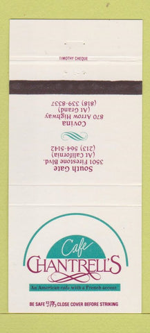 Matchbook Cover - Cafe Chantrell's Covina South Gate CA 30 Strike