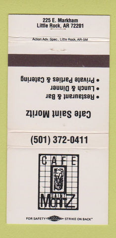 Matchbook Cover - Cafe Saint Moritz Little Rock AR 30 Strike