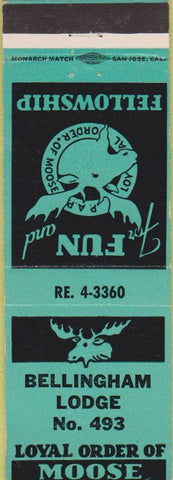 Matchbook Cover - Matchbook Cover Moose Lodge Bellingham WA