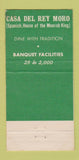 Matchbook Cover - Cafe Del Reymoro San Diego CA 30 Strike