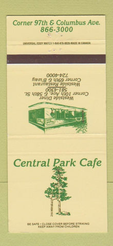 Matchbook Cover - Central Park Cafe New York City 30 Strike