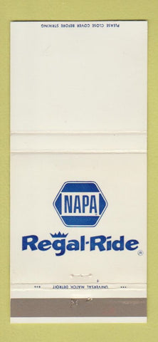 Matchbook Cover - NAPA Auto Parts Regal Ride 30 Strike