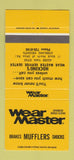 Matchbook Cover Wear Master Mufflers Brakes Shocks Sterling Heights MI 30 Strike