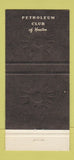 Matchbook Cover - Petroleum Club of Houston TX 30 Strike