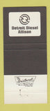 Matchbook Cover - General Diesel Equipment Hibbing MN 30 Strike