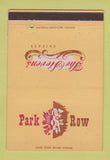 Matchbook Cover - Stevens Hotel Chicago IL Park Row 40 Strike