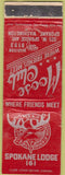 Matchbook Cover - Matchbook Cover Moose Lodge Spokane WA WORN