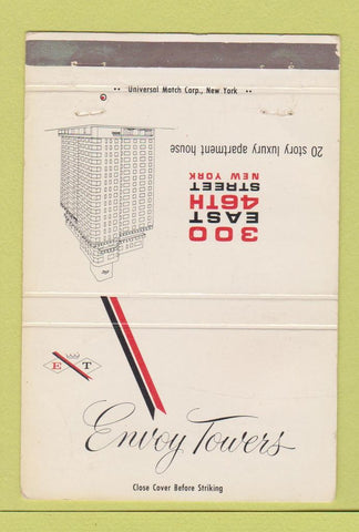 Matchbook Cover - Envoy Towers New York City 40 Strike