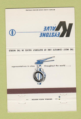 Matchbook Cover - Keystone Valve Houston TX 40 Strike