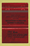 Matchbook Cover - Porter Plumbing Heating Insulation Lancaster MO 40 Strike