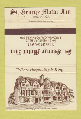 Matchbook Cover - St George Motor Inn Tarzana CA 40 Strike