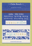 Matchbook Cover - Aqua Terra Palm Beach FL 40 Strike