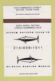 Matchbook Cover - St Petes Dancing Marlin Dallas TX 40 Strike