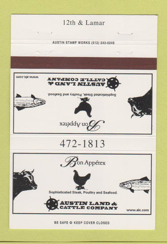 Matchbook Cover - Austin Land Cattle Austin TX? 40 Strike