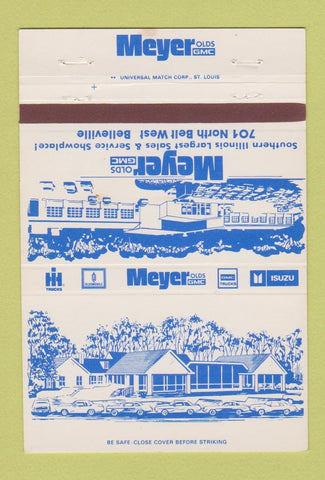 Matchbook Cover - Meyer Oldsmobile GMC Belleville IL 40 Strike
