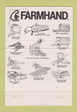 Matchbook Cover - Farmhand Tractors Prague NE Shimerka WEAR 40 Strike