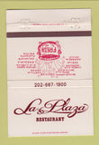 Matchbook Cover - La Plaza Restaurant Washington DC WEAR 40 Strike